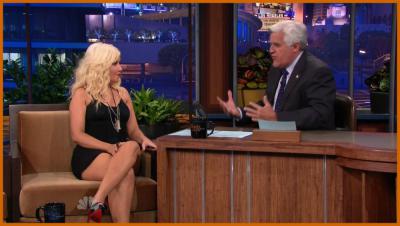 Christina Aguilera Leggy on Jay Leno's Show